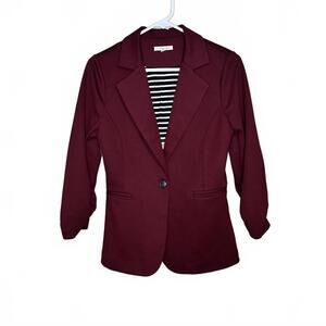 41Hawthorne Burgundy Blazer with striped lining size small